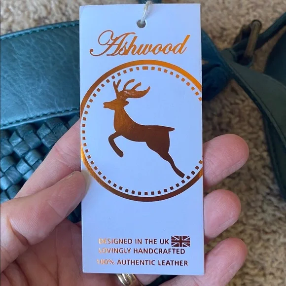 Ashwood teal woven leather satchel - Picture 3 of 8